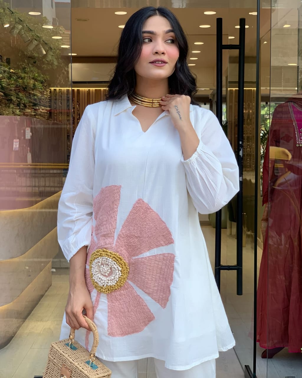 Premium Cotton Co-ord Set for Women | Embroidered Summer Co-ord Suit