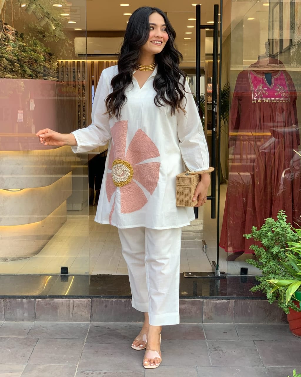 Premium Cotton Co-ord Set for Women | Embroidered Summer Co-ord Suit